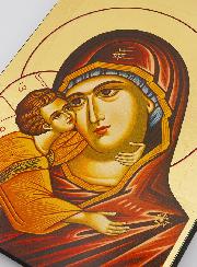 Icône Religieuse Vierge Marie - Vierge de Korsun 26cm