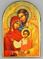 Icône Religieuse Sainte Famille Arrondie - 19cm