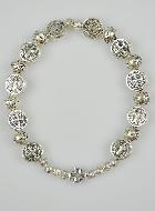 Bracelet Religieux Dizainier Saint Benoît Argenté