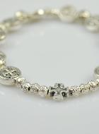 Bracelet Religieux Dizainier Saint Benoît Argenté