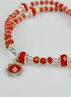 Bracelet Dizainier en Cristal Serti Rouge - Croix & Médaille Miraculeuse
