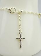 Bracelet Religieux avec Croix du Christ - Argenté