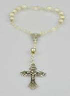 Bracelet Dizainier en Métal Argenté & Croix du Christ