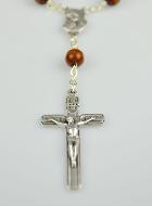 Dizainier Ste Vierge Marie Grains Marrons & Croix de Jésus