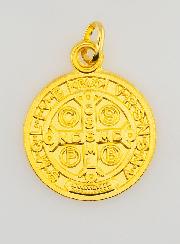 Médaille de Saint Benoît - Métal Doré - 22 mm