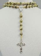 Chapelet en Pierre de Jaspe Dalmatien sur Cordelette