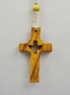 Chapelet en Bois d'Olivier - Croix et Médaille Ajourée