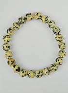 Bracelet en Pierre Naturelle de Jaspe Dalmatien