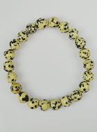 Bracelet en Pierre Naturelle de Jaspe Dalmatien