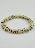 Bracelet en Pierre Naturelle de Jaspe Dalmatien