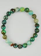 Bracelet en Pierre Naturelle Amblygonite Chrysocolle