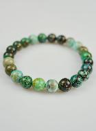 Bracelet en Pierre Naturelle Amblygonite Chrysocolle