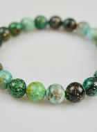 Bracelet en Pierre Naturelle Amblygonite Chrysocolle