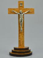 Crucifix en Bois et Christ Argenté - 12 cm