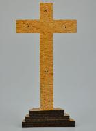 Crucifix en Bois et Christ Argenté - 12 cm