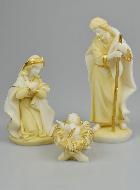 Crèche de la Nativité en Albâtre & Dorure