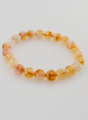 Bracelet en Pierre Naturelle de Citrine Chauffée