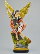 Statue de Saint Michel Archange Peinte Main - 30cm