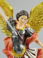 Statue de Saint Michel Archange Peinte Main - 30cm