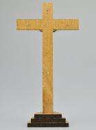 Crucifix en Bois et Christ Argenté - 18 cm