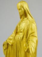 Statue de la Vierge Miraculeuse en Albâtre & Dorure - 29cm