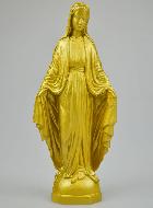 Statue de la Vierge Miraculeuse en Albâtre & Dorure - 19 cm