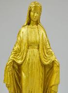 Statue de la Vierge Miraculeuse en Albâtre & Dorure - 19 cm