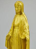 Statue de la Vierge Miraculeuse en Albâtre & Dorure - 19 cm