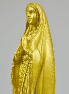 Statue Notre Dame de Lourdes en Albâtre & Dorure - 19 cm