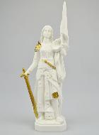 Statue de Sainte Jeanne d'Arc en Albâtre & Fil d'Or - 22cm