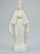 Statue de la Vierge Miraculeuse en Albâtre & Fil d'Or - 19cm