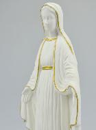 Statue de la Vierge Miraculeuse en Albâtre & Fil d'Or - 19cm