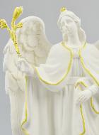 Statue Ange Gabriel en Albâtre & Fil d'Or - 19 cm