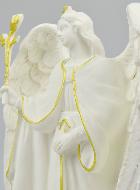 Statue Ange Gabriel en Albâtre & Fil d'Or - 19 cm