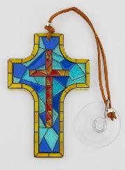 Croix en Verre - Vitrail Croix