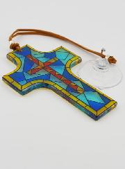 Croix en Verre - Vitrail Croix