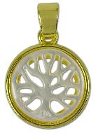 Pendentif Arbre de Vie & Nacre Véritable - 14mm