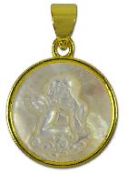 Pendentif Ange Raphaël & Nacre Véritable - 14mm