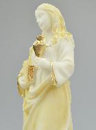 Statue Sainte Marie-Madeleine en Albâtre & Fil d'Or - 20cm