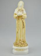 Statue Sainte Rita en Albâtre & Fil d'Or - 17cm