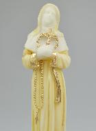 Statue Sainte Rita en Albâtre & Fil d'Or - 17cm