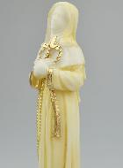 Statue Sainte Rita en Albâtre & Fil d'Or - 17cm