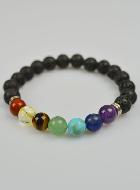 Bracelet en Pierre Naturelle de Lave