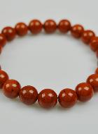 Bracelet en Pierre Naturelle de Jaspe Rouge - Perles A