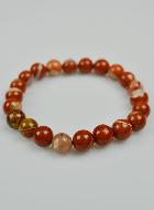 Bracelet en Pierre Naturelle de Jaspe Rouge