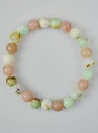 Bracelet en Pierre Naturelle d'Opale Rose & Chrysoprase