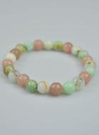 Bracelet en Pierre Naturelle d'Opale Rose & Chrysoprase