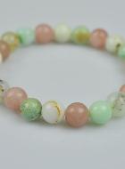 Bracelet en Pierre Naturelle d'Opale Rose & Chrysoprase