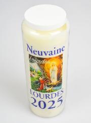Bougie de Neuvaine Prière à Lourdes 2025 - 17.5cm