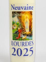 Bougie de Neuvaine Prière à Lourdes 2025 - 17.5cm